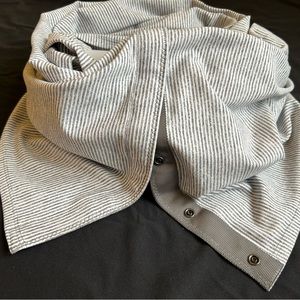 NWT Lululemon Vinyasa Scarf Tonka Stripe Heathered Slate White Convertible